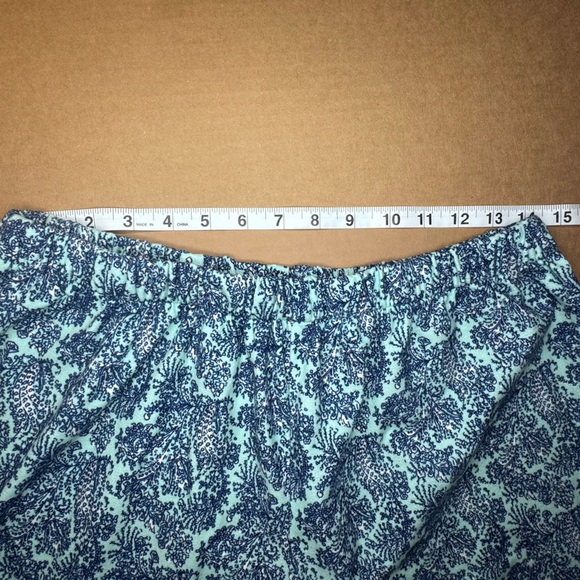 WHITE MARK blue and green floral pattern Pajama Set SzL MINT Condition p30 - Picture 8 of 8